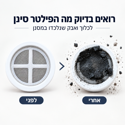 מסנן מקלחת AVELO - פחות כלור וחלודה, בכל מקלחת